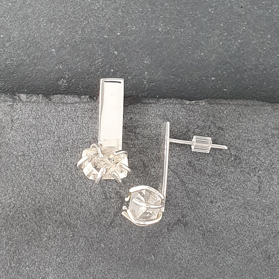 Secondary Product Image for Stela Studs with Herkimer Diamond Crystals